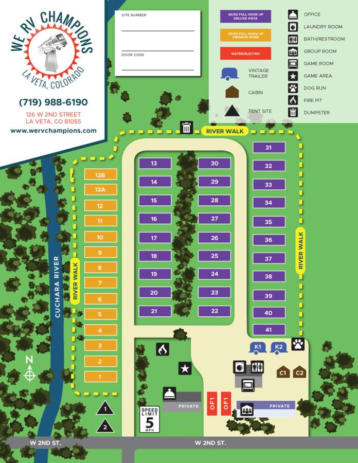 2024 La Veta park map