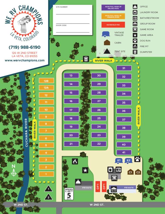 2024 La Veta park map